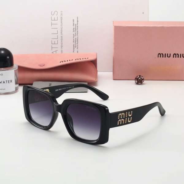 Lentes Cuadrados Negros Miu Miu 10YS 1AB5D1 - Imagen 7
