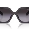 Lentes Cuadrados Negros Miu Miu 10YS 1AB5D1 - Imagen 6