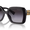 Lentes Cuadrados Negros Miu Miu 10YS 1AB5D1 - Imagen 5