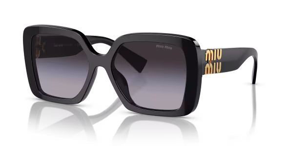 Lentes Cuadrados Negros Miu Miu 10YS 1AB5D1 - Imagen 5