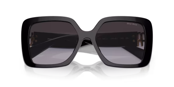 Lentes Cuadrados Negros Miu Miu 10YS 1AB5D1 - Imagen 2