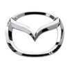 emblema Mazda 3 frontal 14.2x11.2 cm logo Mazda 3 parrilla delantera emblema frontal Mazda 3 repuesto detalle emblema Mazda 3 cromado emblema Mazda 3 instalado en parrilla logo Mazda 3 frontal vista trasera