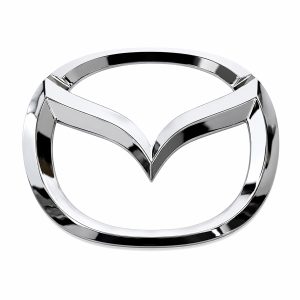 Logo Mazda 3 Frontal 14.2 X 11.2 Cromado Nuevo Emblema