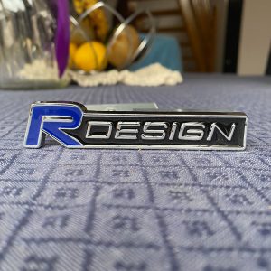 Emblema R Design Negro Volvo Metálico